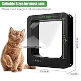 Automatische Haustiertür mit Mikrochip-Technologie, inklusive 2 Sensorhalsbändern und Fernbedienung, ideal für Katzen und kleine Hunde