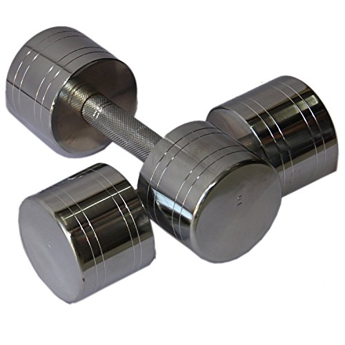 Body Maxx Chrome Steel Dumbells 15 KG X 2 PCS