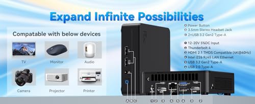 Image of Customized ASUS NUC 13 Pro Slim Mini PC Desktop, Intel Core i5-13420H CPU, 8GB / 16GB / 32GB / 64GB RAM, 256GB / 512GB / 1TB / 2TB SSD, 4K Display, HDMI, Wi-Fi 6, Win11 Pro, MS Office for The Web