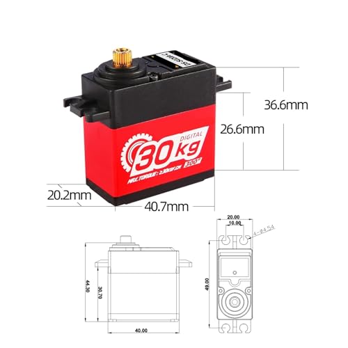 Servo à engrenage en métal 20kg résistant à l'eau pour le modélisme