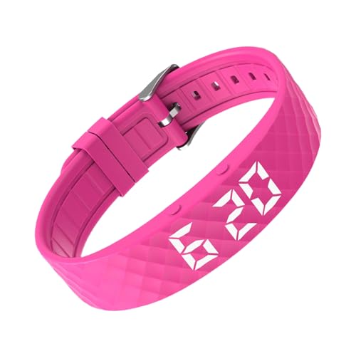Alarma De Muñeca Vibratoria - Temporizador Silencioso Portátil De 22,4x1,65x0,94 Cm, Pulsera De Silicona Ajustable | Dispositivo De Pantalla LED Recargable Por USB Para Personas Mayores, Personas