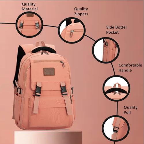 Image of Tinytot 30 Litre Japanese Korean Style School Bag Water-Resistant Laptop & Travel Backpack - Unisex Large 18 Inches Multipurpose Student Backpack for Boys & Girls, Men & Women