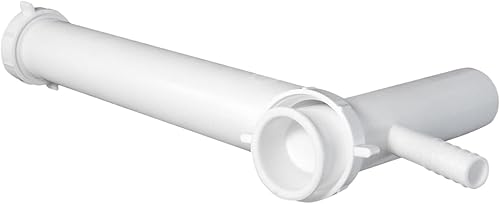 Miniatura 3 de Highcraft Q23917 Residuos de salida de plástico con rama para aplicaciones de drenaje tubular de 1-12 pulgadas, color blanco, paquete de 1