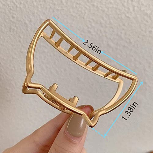 4 Pack Metal Hair Claw Clips For Women Thick Hair, Nonslip Gold Hair Clips, Strong Hold Hair Jaw Clamps For Hair Styling #TOP5