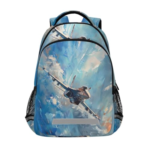 Sac à dos pour enfants à motif jet de combat idéal pour la rentrée et le sport