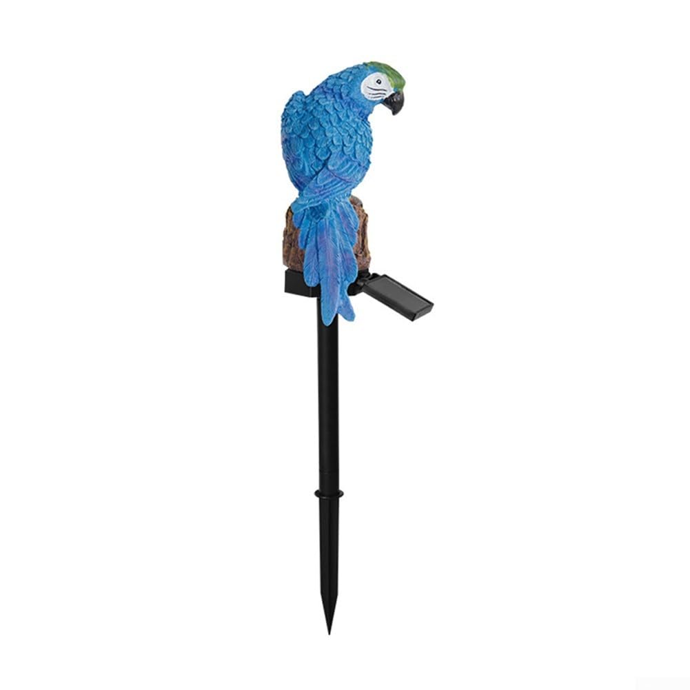 Waterproof Solar Powered Animal Lawn Ornament Parrot Lamp Garden LED Lights (blue)