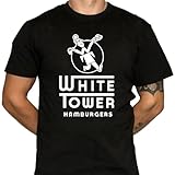 Photo Gallery white tower hamburgers t-shirt - defunct burger chain - 100% preshrunk cotton Photo Gallery white tower hamburgers t-shirt - defunct burger chain - 100% preshrunk cotton