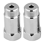O2 Sensor Spacer Adapter, 2Pcs 45mm M18x1.5 Oxygen Sensor Extender, Universal Fit for Most Vehicles, Stainless Steel Check Engine Light Eliminator, Easy Install No Modification