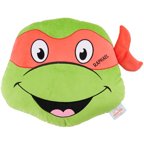 Image of Teenage Mutant Ninja Turtles Plush Cushion Pillow, Soft Plush Throw Pillow Cute Fluffy Cushion Bedroom Decor, Gifts for Teens, Women (Green TMNT, L15 x W13.4)