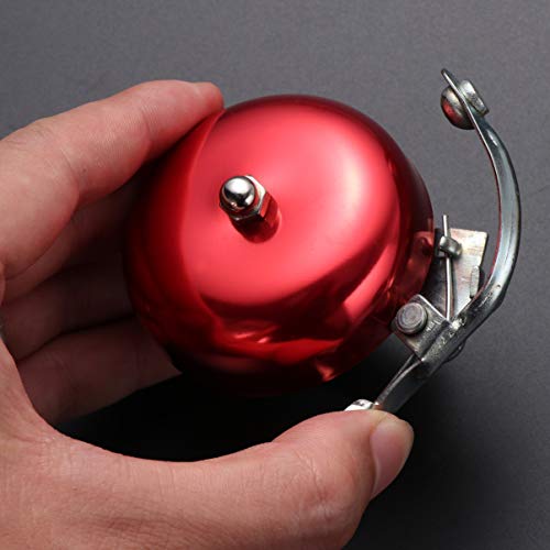BESPORTBLE Metal Bike Bell Bicycle Bells for Adults Kids Girls Boys Left Right Handlebar Mount Bell Vintage Mountain Road Tricycle Alarm Cycling Loud Ring Accessories Red