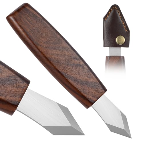 YBEATY Carving Marking Knife with Leather Sheath