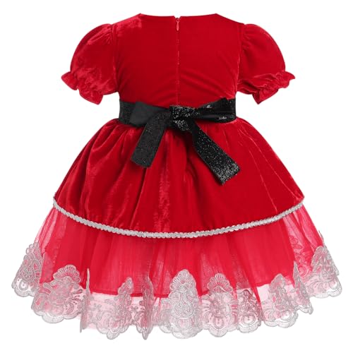 Vestido de princesa de Navidad para bebé con falda de tul elegante 2