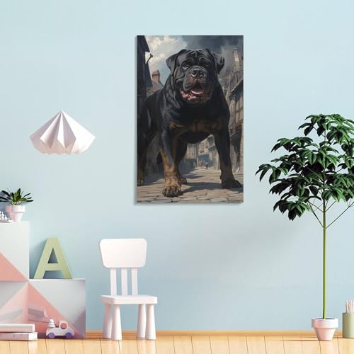 Décoration murale Rottweiler image sur toile salon 50x75 - 4