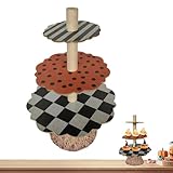 Soporte para cesta de fruta, soporte para aperitivos de frutas – Bandeja para servir aperitivos con soporte para frutas y verduras | Torre de frutas en forma de escoba, soporte decorativo para