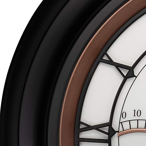 Image of AcuRite 24 inch Illuminated LED Large Outdoor Decorative Clock with Thermometer and Hygrometer Combo (75022M)
