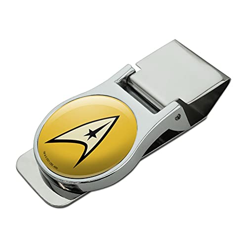 Star Trek Command Shield Satin Chrome Plated Metal Money Clip