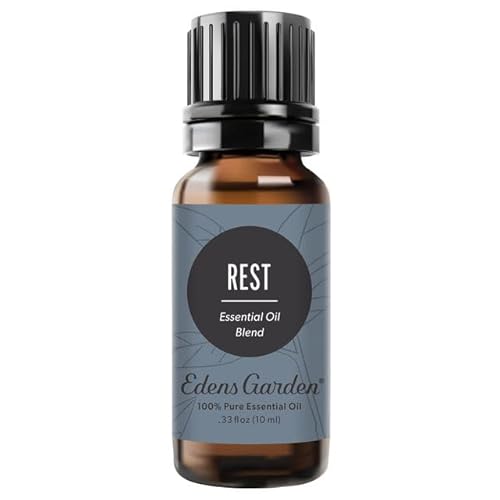 Edens Garden Rest Essential Oil Blend- 100% Pure Therapeutic Grade & Undiluted Natural Aromatherapy Blend Relaxation, Calm & Restful Nights - for Home Diffusers & Humidifiers, 10 ml (.33 fl oz)