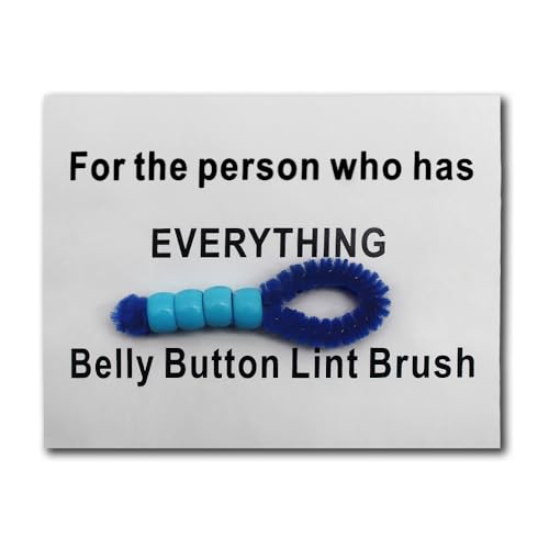 Belly Button Cleaner Navel Cleaner for The Person Who Has Everything Belly Button Lint Brush Funny Great Gift Idea for Friends Family (Blue)