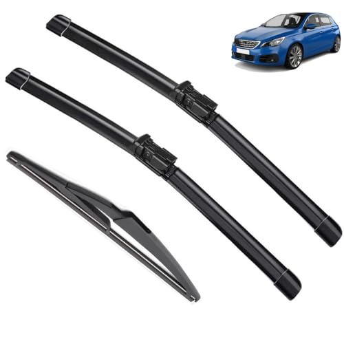 Essuie-glace Peugeot 308 T9 anti-grincement pour remplacer vos balais usés avant et arrière 24+18