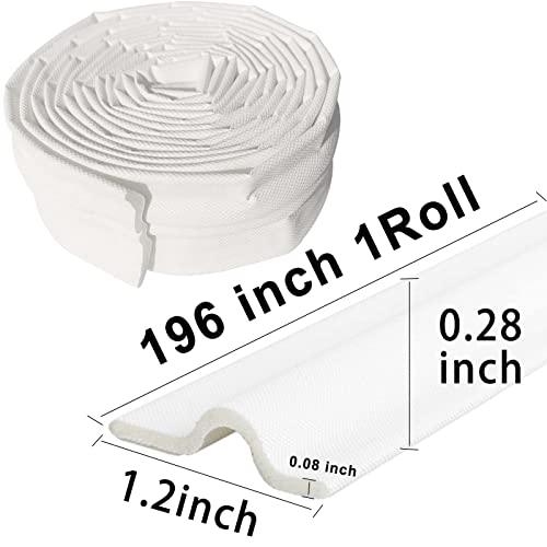 196 Inch Window Weather Stripping Door Seal Strip For Bottom And Side Of Door-White,Self Adhesive Pu Foam Weather Strip For Window And Door Insulation Soundproofing,Door Sweep For Interior Doors #TOP3