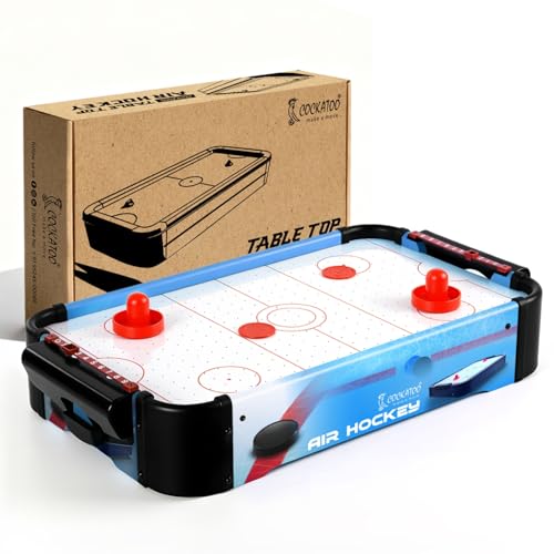 Image of Cockatoo Air Hockey Game for Kids, Air Hockey Table-(Big) with 2 Balls, 2 Scorers and 2 Goal Box, Indoor Board Game Set for Kids Age 7, Size 51 * 31 * 10 cm