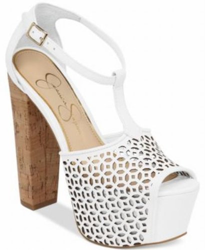 Image of Jessica Simpson Womens Dany 3 Floral Heeled Platform Sandals