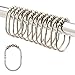2LB Depot Wide Shower Curtain Rings/Hooks Set, Decorative Oil Rubbed Bronze Finish, Easy Glide Rollers, 100% Rustproof Stainless Steel, Set of 12 Rings for Shower Rods