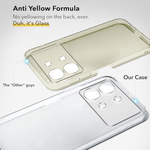 Image of Jkobi Lifetime Anti-Yellow Clear Back Cover Case for Poco X6 Neo 5G (Sleek Hard Crystal | Shockproof and Camera Protection)