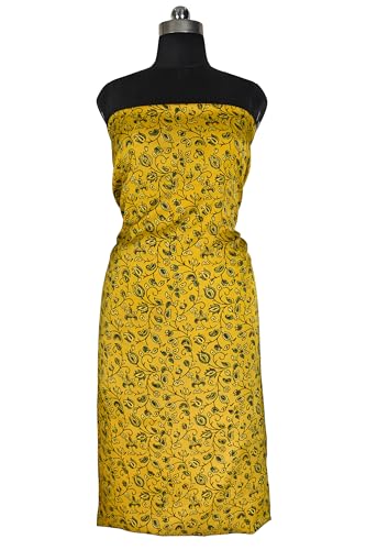 Image of Ethnics of Kutch Womens's Ajrakh Modal Silk Natural Dye Hand Block Print Unstitched Kurta Fabric