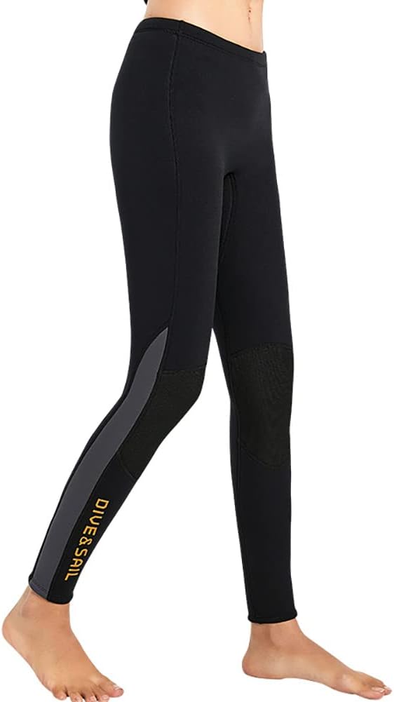 Wetsuit Pant Neoprene Pants for Women Men 3MM Snorkeling Scuba Long Pant Leggings, 2MM 1.5MM Diving Swim Tights Pants Wetsuits Shorts Sun Protection for Surfing Cold
