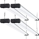 Sunco Lighting LED Shop Light for Workshop Garage 4FT, Plug in Linkable Industrial Utility Fixture,...