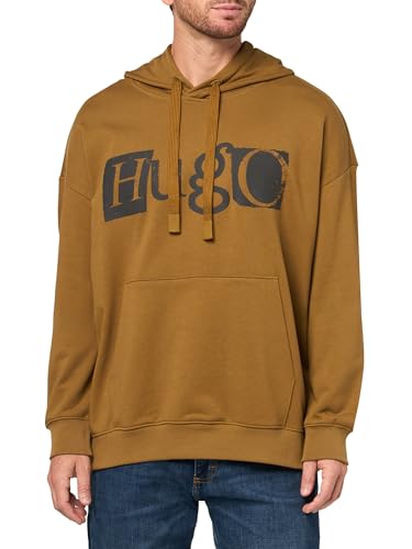 Sweat à capuche Hugo Retro Logo pour homme en coton premium confort