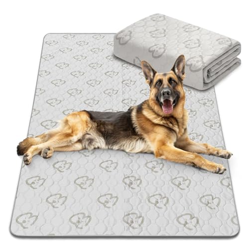 Image of FXW Washable Pee Pads for Dogs, Leak-Proof & Non-Slip, Specifically Designed for Potty Training, 30 inch x 70 inch Rectangle, Khaki, 1 Pack