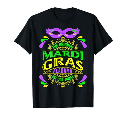 El Mardi Gras móvil original de Alabama 2025 Camiseta