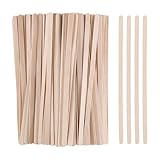 300/600/1200 Pieces Disposable Wood Stick Beauty Spatulas Log Hair Removal Wax Coating and Eyebrow Trimming Wooden Stick (600pcs)