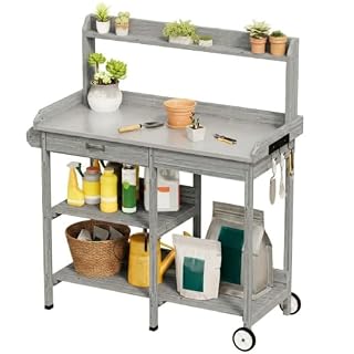 Xbro table de rempotage 112 cm, plateau galvanisé