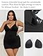 ohmydear Nachthemd Damen Große Größen Sexy Babydoll Negligee mit integriertem BH Modal Pyjama Kurz Nachtkleid V-Ausschnitt gepolsterte Nachtwäsche Hauskleid