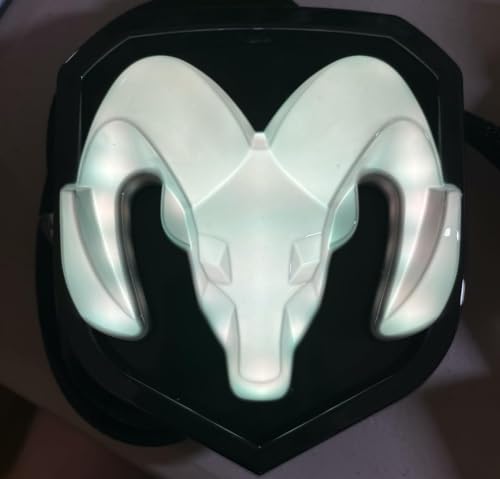 Image of Autogem 2009-2018 RAM Grille Emblem - RGB LED Lighted Color-Changing Front Badge - Black Finish