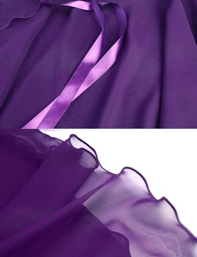 Image of Daydance Girls Women Sheer Ballet Skirts Wrap Chiffon Over Scarf for Dancing