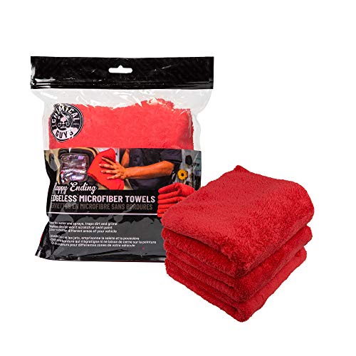 Chemical Guys Happy Ending Ultra Plush Edgeless Microfiber Towel, Red - MIC34103 - Image 5