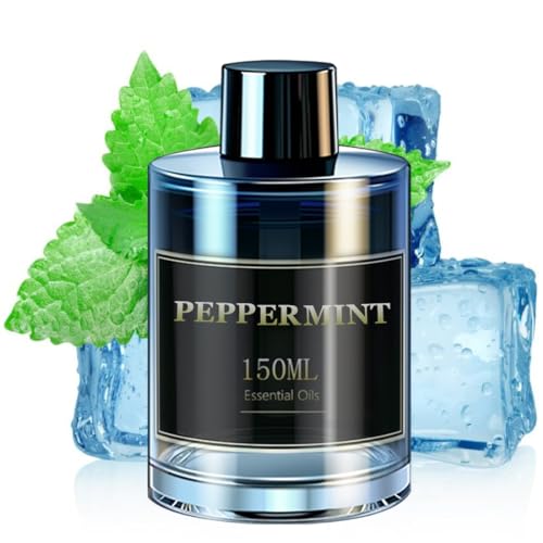 Image of Zerain Car Air Freshener Special Perfume Refill Essential Oil, 150ML Natural Fragrance Peppermint Essential Oil，Lasts for 8-12 Months, 5 Fragrances Natural Plant Extracts, 0 Alcohol 0 Added