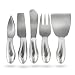 Delightly Cheese Knives Set Premium 5-Piece Hold Cut Shave Slice Spread Serve All Types of Cheeses
