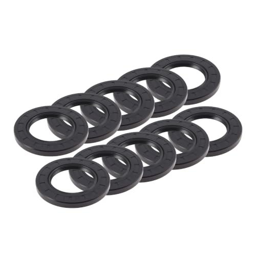 Retén de aceite TC 50x82x8 mm con doble labio y resorte de acero NBR negro pack de 10