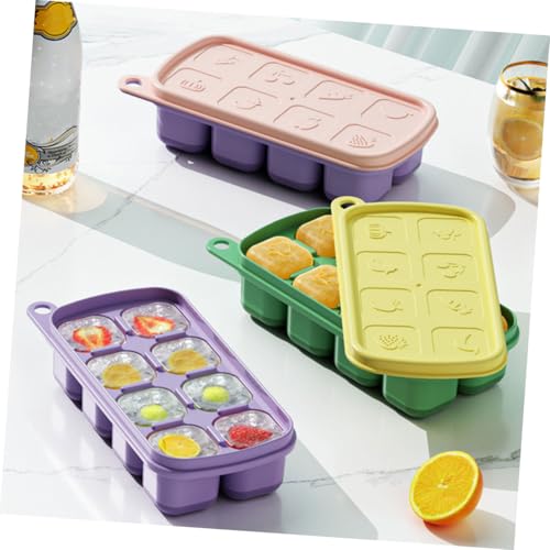 Bandejas para hielo Healeved 3 piezas con tapa, capacidad grande miniatura 3