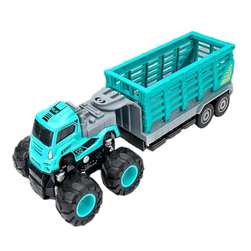 Image of Unbreakable Animal Transport Truck Toys Metal Head Truck Toy Vehicles for 2 3 4 5 Year Kids Toy Trucks