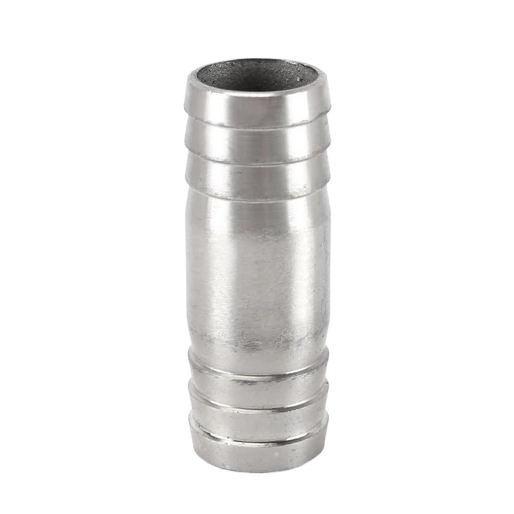 Yjqhody One Color 1Piece Equals Straight Pipe Fitting Hose Barb Pagoda Joint, Ss304 2 Way Connector For Hydraulic Systems(22Mm)