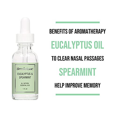 Brookstone 2-In-1 Tea Light Ceramic Diffuser And Wax Warmer | Ceramic Aromatherapy Diffuser With Essential Oil And Six Tea Lights Candles | Perfect Room Fragrance Warmer | Eucalyptus Spearmint #TOP3