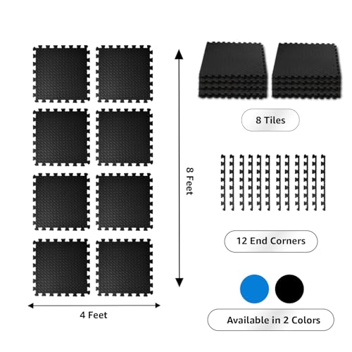 Image of Amazon Basics Interlocking Puzzle Exercise Mat | EVA Foam |Suitable for Floor Protection