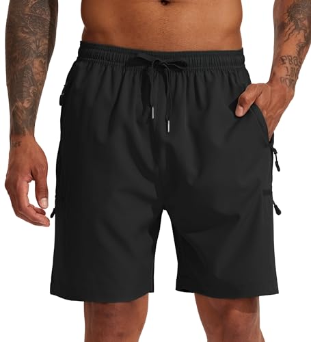 Willit Men's Hiking Cargo Shorts Quick Dry Golf Athletic Shorts 7" Lightweight Summer Shorts with Pockets Black L by Willit - Image 2