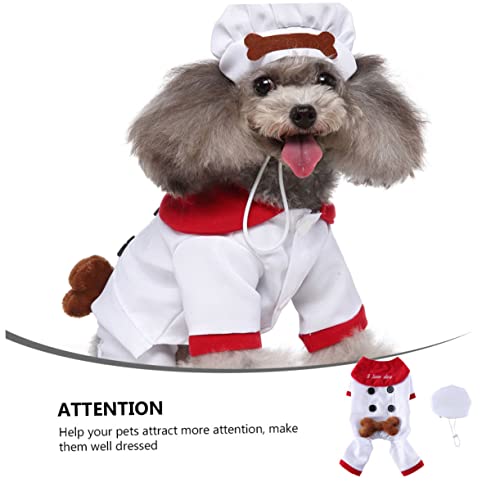 Disfraz para perro POPETPOP talla S blanco miniatura 5